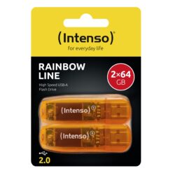 Intenso Rainbow Line 64 GB Orange 2er USB-Stick