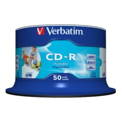 Verbatim CD-R AZO Wide Inkjet Printable no ID 700 MB 52x 50 Stück CD-Rohlinge