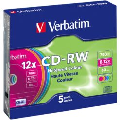Verbatim CD-RW 700MB 12X 5ER SC CD-Rohlinge