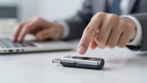Wie funktioniert ein Fingerabdrucksensor bei USB-Sticks?